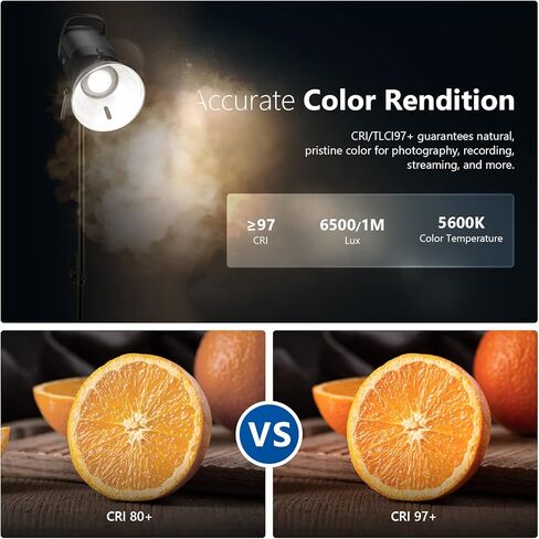 NEEWER CB60 60W 2.4G LED Video Light Kit, 5600K COB Daylight Continuous Output Lighting with Remote/Bowens Mount/Softbox/Light Stand, 6500Lux/1m CRI97+ for Studio/Outdoor Photography Video Recording in Kuwait