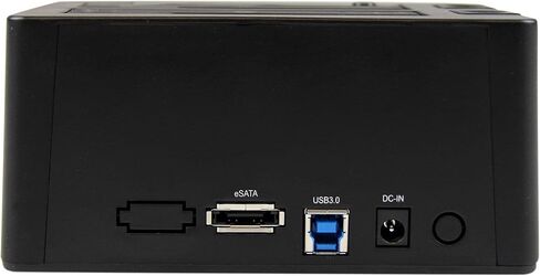 StarTech.com Dual-Bay USB 3.0 / eSATA to SATA Hard Drive Docking Station, External 2.5/3.5" SATA I/II/III, SSD/HDD Docking Station, Hot-Swap Hard Drive Bays, Top-Loading (SDOCK2U33EB),Black in Saudi Arabia