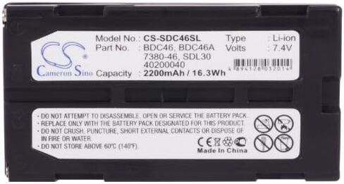 RWMM 2200mAh Replacement Battery Compatible with Sokkia BDC-46B, BDC-46C, SDL30 Set 530R, Set 530R3, Set 530RK, Set 530RK3, Set 600, Set 610, Set 610K, Set 630, Set 630R in Saudi Arabia