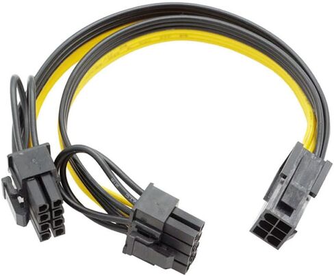 YiKaiEn 6 Pin to Dual 8 Pin (6+2 Pin) Video Card GPU Power Supply Cable (8.6inch 22cm) in Saudi Arabia