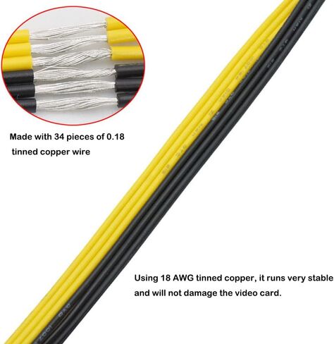 YiKaiEn 6 Pin to Dual 8 Pin (6+2 Pin) Video Card GPU Power Supply Cable (8.6inch 22cm) in Saudi Arabia