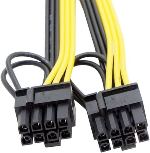 YiKaiEn 6 Pin to Dual 8 Pin (6+2 Pin) Video Card GPU Power Supply Cable (8.6inch 22cm) in Saudi Arabia