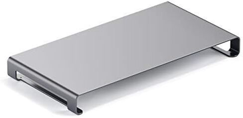 Satechi Aluminum Universal Unibody Monitor Stand - Compatible with MacBook Pro, iMac Pro, Google Chromebook, Microsoft Surface Go, Dell, Asus and more (Space Gray) in Saudi Arabia