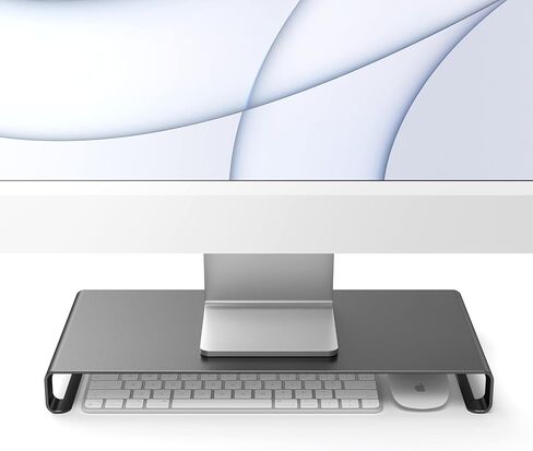Satechi Aluminum Universal Unibody Monitor Stand - Compatible with MacBook Pro, iMac Pro, Google Chromebook, Microsoft Surface Go, Dell, Asus and more (Space Gray) in Saudi Arabia
