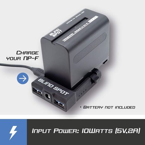 Power Junkie by Blind Spot - Multi use NPF Battery Plate for filmmakers Using NP-F Batteries - Mirrorless or BMPCC Power - It's Also a npf Charger - Battery Plate with Industry Mount. in Saudi Arabia