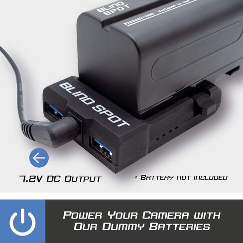 Power Junkie by Blind Spot - Multi use NPF Battery Plate for filmmakers Using NP-F Batteries - Mirrorless or BMPCC Power - It's Also a npf Charger - Battery Plate with Industry Mount. in Saudi Arabia