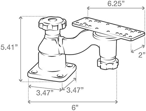 RAM Mounts Horizontal 6" Swing Arm Mount for Fishfinders & Chartplotters RAM-109HU Compatible with Garmin, Humminbird, Lowrance + More in Kuwait