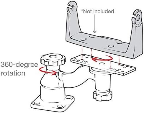 RAM Mounts Horizontal 6" Swing Arm Mount for Fishfinders & Chartplotters RAM-109HU Compatible with Garmin, Humminbird, Lowrance + More in Kuwait