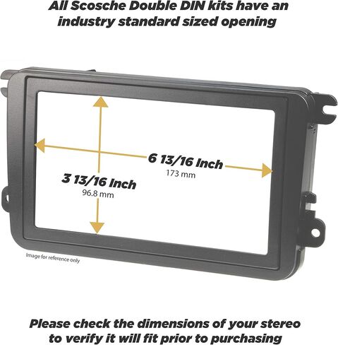 Scosche GM5211B Compatible with 2014-18 Chevrolet Silverado / GMC Sierra ISO Double DIN & DIN+Pocket Dash Kit Black in Saudi Arabia