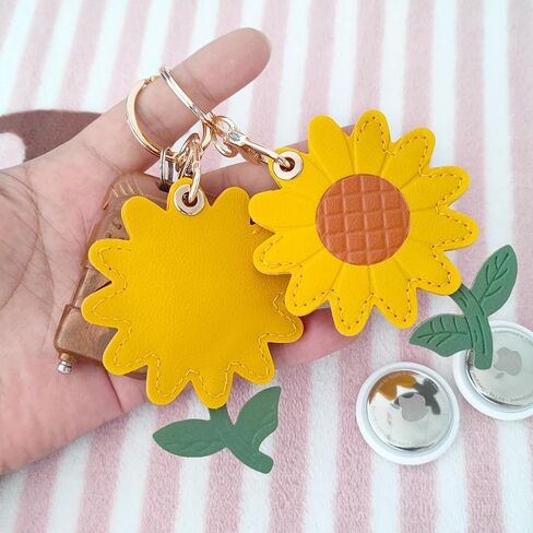 CATCH ON 2 Pack من الجلد Airtag Keychain Case، إكسسوارات Kawaii لطيفة مناسبة لـ Airtag (البطريق الرمادي) in Kuwait