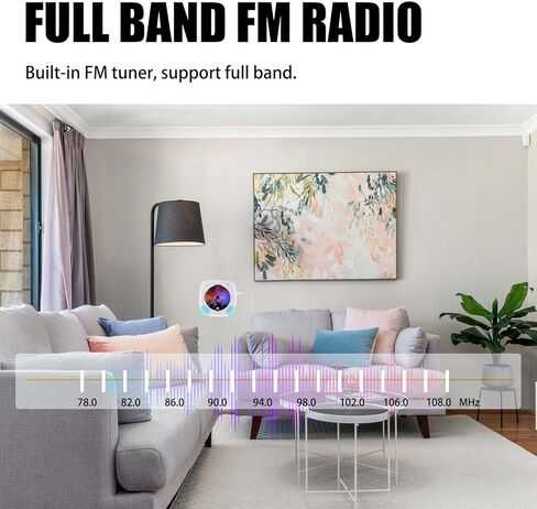 مشغل أقراص مضغوطة محمول مع مكبرات صوت ستيريو مزدوجة، مشغل أقراص مضغوطة بلوتوث لسطح المكتب للمنزل مع شاشة LED يدعم CD/Bluetooth/راديو FM/USB/AUX/مؤقت in Kuwait