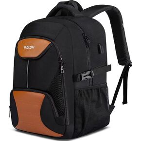 Extra Large Backpack for Men 55L,18.4Inch Travel Laptop Backpack with USB Charging Port Business Flight Approved Carry On Backpack,TSA Big Capacity Heavy Duty Computer Bag College Bookbag,Black