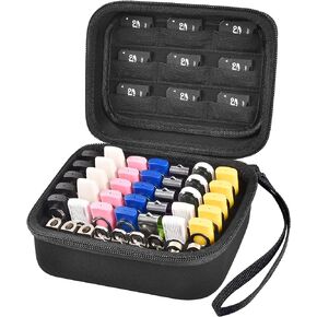 Comecase USB Flash Drive Case, Holds 44 USB Drives and 9 SD Cards | Pre-Cut Foam Fits Mixed Drive Sizes Flash Drive; EVA Shell Protects Data on the Go, Black, Large, Case Only in Saudi Arabia