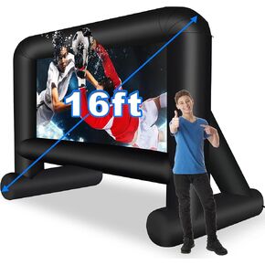 GZKYYLEGS 14 Feet Indoor and Outdoor Inflatable Blow up Mega Movie Projector Screen with Carry Bag for Front and Rear Projection in Saudi Arabia