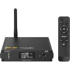جهاز استقبال Lavaudio HiFi Bluetooth 5.0 للستيريو المنزلي LDAC محول بلوتوث aptX HD، DAC لعشاق الصوت USB/البصرية/المدخلات المحورية ومخرج RCA لجهاز استقبال/مكبر الصوت AV، جهاز التحكم عن بعد-DS600+ in Kuwait