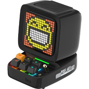Divoom Ditoo Retro Pixel Art Game Bluetooth Speaker with 16X16 LED App Controlled Front Screen (Pink) in Saudi Arabia