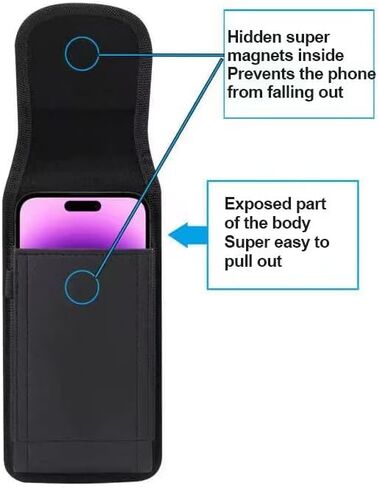 Cell Phone Belt Case Holster for iPhone 13 Pro Max, Galaxy Note 20 Ultra 5G, S23 Ultra, S21+ 5G, S20 FE 5G, A12 A13 A23 A52 A72 A02S A03S, A13 5G, A23 5G, OnePlus 11/9 / 10t, 8t, 7t, 10 Pro, 9 Pro in Saudi Arabia