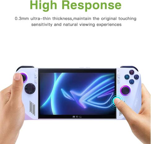 LKOOZO [عبوة من قطعتين واقي شاشة لجهاز Asus ROG Ally واقي شاشة من الزجاج المقوى المحمول لجهاز Asus ROG Ally 2023 RC71L 7 بوصة [مضاد للخدش] [صلابة 9H] in Kuwait