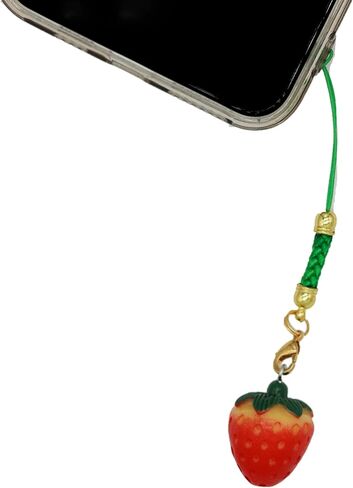 Showkanbay Kawaii الهاتف سحر لطيف الفراولة الديكور الهاتف سحر سحر سحر الهاتف سحر قلادة حقيبة الهاتف هدية لفتاة الهاتف الخليوي سحر ، الراتنج ، لا الأحجار الكريمة, مادة صمغية, لا أحجار كريمة in Kuwait
