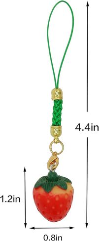 Showkanbay Kawaii الهاتف سحر لطيف الفراولة الديكور الهاتف سحر سحر سحر الهاتف سحر قلادة حقيبة الهاتف هدية لفتاة الهاتف الخليوي سحر ، الراتنج ، لا الأحجار الكريمة, مادة صمغية, لا أحجار كريمة in Kuwait