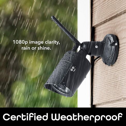 Geeni Hawk 2 Smart Security Outdoor Wired IP66 Camera | Night Vision, Motion Sensor, 2 Way Audio | Works with Alexa & Google Home | Weatherproof Black Surveillance Cam | 1 Pack in Saudi Arabia
