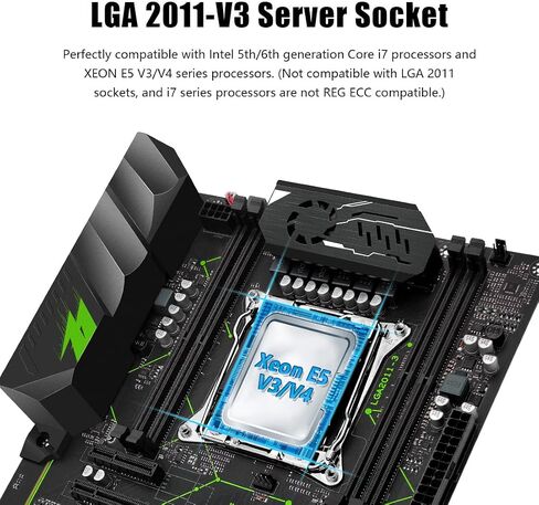 MACHINIST X99 Dual CPU Motherboard, Intel (5th/6th Gen) LGA 2011-V3 Computer Server Motherboards (E-ATX, PCIe 3.0, DDR4, Dual LAN, M.2, SATA 6Gb/s) for Intel Core i7, XEON E5 V3/V4 Series X99-D8 (Red) in Saudi Arabia