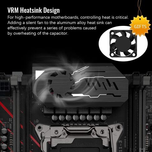 MACHINISIT LGA 2011-3 Motherboard X99 Micro ATX Mainboard for Intel Xeon E5 V3 V4 Series Processors (DDR4 Max 128GB, PCIe 3.0, M.2 Protocol, Gigabit LAN), X99 PR9-H PC Server in Saudi Arabia