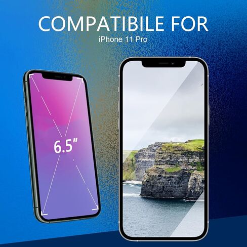 استبدال شاشة iPhone 11 Pro الأصلية مقاس 5.8 بوصة طقم إصلاح استبدال زجاج الشاشة الأمامية الخارجية بما في ذلك إطار لاصق مقاوم للماء ومجموعة أدوات (بدون محول رقمي، بدون شاشة LCD) in Kuwait
