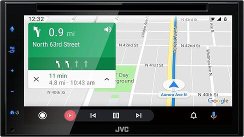 JVC KW-M560BT Apple CarPlay Android Auto Multimedia Player w/ 6.8" Capacitive Touchscreen, Bluetooth Audio and Hands Free Calling, MP3 Player, Double DIN, 13-Band EQ, SiriusXM, AM/FM Car Radio in Kuwait