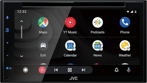 JVC KW-M560BT Apple CarPlay Android Auto Multimedia Player w/ 6.8" Capacitive Touchscreen, Bluetooth Audio and Hands Free Calling, MP3 Player, Double DIN, 13-Band EQ, SiriusXM, AM/FM Car Radio in Kuwait
