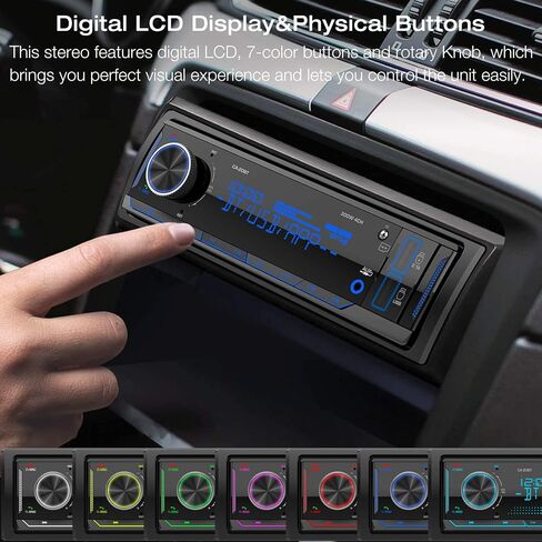 Double Din Bluetooth Car Stereo: 7 Inch LCD Touchscreen Car Audio Receiver - Mirrorlink MP5 Car Radio with AM FM RBDS Backup Camera USB SD AUX Subwoofer Phone Charge in Saudi Arabia