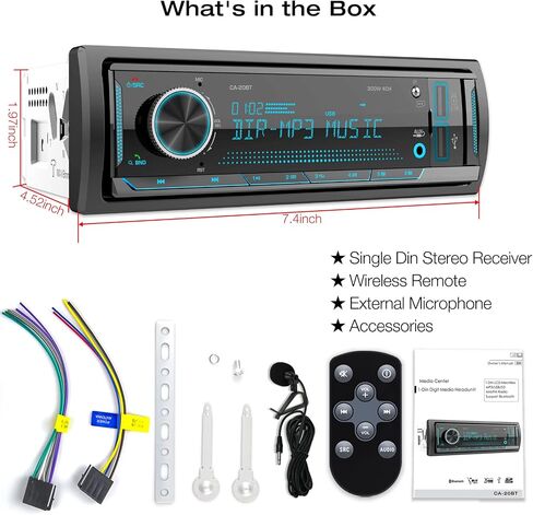 Double Din Bluetooth Car Stereo: 7 Inch LCD Touchscreen Car Audio Receiver - Mirrorlink MP5 Car Radio with AM FM RBDS Backup Camera USB SD AUX Subwoofer Phone Charge in Saudi Arabia