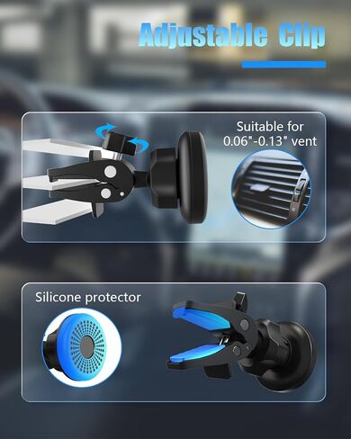 ECBUY Car Phone Holder - Phone Mount Cradle for Air Vent, Universal Fit for All Smartphones, 720° Rotatable, 6 Powerful N52 Magnet in Saudi Arabia