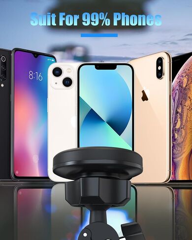 ECBUY Car Phone Holder - Phone Mount Cradle for Air Vent, Universal Fit for All Smartphones, 720° Rotatable, 6 Powerful N52 Magnet in Saudi Arabia