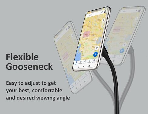 Dual Phone Holder for Car Cup Holder – Long Flexible Neck, 360° Rotatable Car Phone Mount - Adjustable Cell Cup Holder, Universal Size Fits 2 iPhone, Samsung, GPS and More (Cradle) in Kuwait