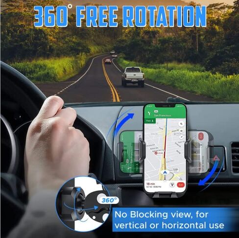 [2023 Newest] FMTIS (R) Cell Phone Car-Holder Mount Air Vent [Upgraded Doesn't Slip & Drop-Military-Grade Protection] Universal 360 Clip Cradle Vehicle Compatible with All Apple iPhone Samsung More in Saudi Arabia