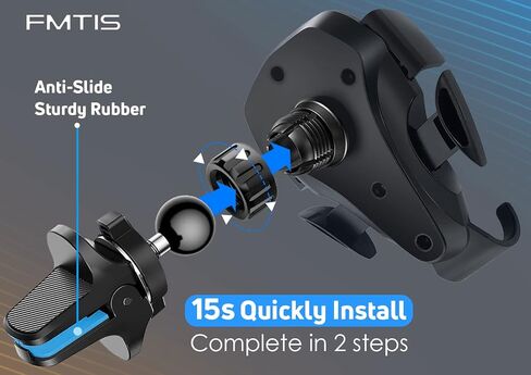 [2023 Newest] FMTIS (R) Cell Phone Car-Holder Mount Air Vent [Upgraded Doesn't Slip & Drop-Military-Grade Protection] Universal 360 Clip Cradle Vehicle Compatible with All Apple iPhone Samsung More in Saudi Arabia