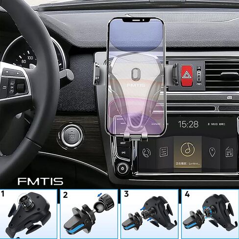 [2023 Newest] FMTIS (R) Cell Phone Car-Holder Mount Air Vent [Upgraded Doesn't Slip & Drop-Military-Grade Protection] Universal 360 Clip Cradle Vehicle Compatible with All Apple iPhone Samsung More in Saudi Arabia