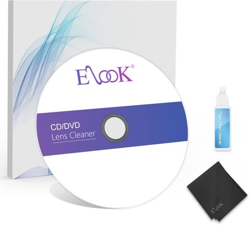 منظف ​​مشغل الأقراص المضغوطة Elook، قرص تنظيف عدسة الليزر لمشغل CD/VCD/DVD، يتضمن قطعة قماش من الألياف الدقيقة. in Kuwait