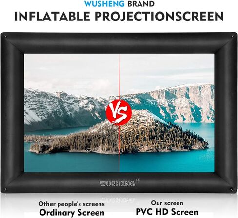 17 Feet Inflatable Outdoor and Indoor Theater Projector Screen - Includes Inflation Fan, Tie-Downs and Storage Bag - Only Supports Front Projection in Kuwait