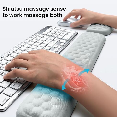 Slow Rebound Memory Cotton Wrist Guard Wrist pad Mouse Wrist Support Silicone Keyboard Wrist Support Gel Memory Foam Wrist Support Set in Saudi Arabia