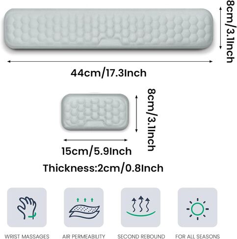 Slow Rebound Memory Cotton Wrist Guard Wrist pad Mouse Wrist Support Silicone Keyboard Wrist Support Gel Memory Foam Wrist Support Set in Saudi Arabia