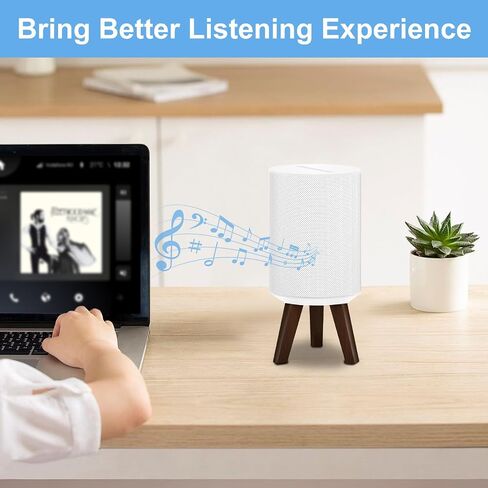Wooden Tripod Desk Stand for Sonos Era 100 Desktop Spesker Stand Holder -Table Stand for Sonos Era 100 Desktop Stand for Better Sound, Black in Saudi Arabia