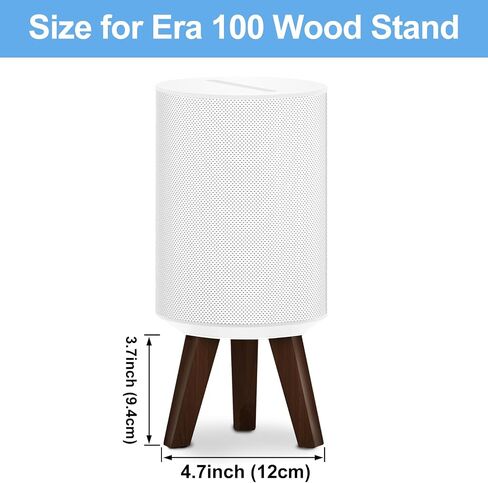 Wooden Tripod Desk Stand for Sonos Era 100 Desktop Spesker Stand Holder -Table Stand for Sonos Era 100 Desktop Stand for Better Sound, Black in Saudi Arabia
