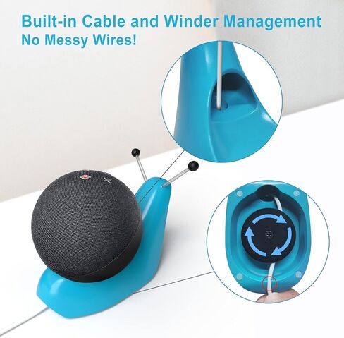 Stable Stand Holder for Echo Dot 4th/5th Generation Stand, Desktop Stand for Echo Dot 4th/5th Gen Holder with Cable Management, Cute Desk Table Stand for Echo Dot 4th/5th Gen Speaker Mount, Blue in Kuwait