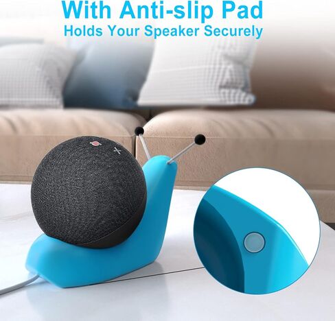 Stable Stand Holder for Echo Dot 4th/5th Generation Stand, Desktop Stand for Echo Dot 4th/5th Gen Holder with Cable Management, Cute Desk Table Stand for Echo Dot 4th/5th Gen Speaker Mount, Blue in Kuwait