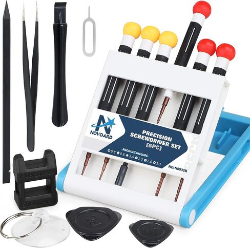 Cell Phone Repair Tool Kit for iPhone, Novoard 14pc Apple iPhone Screwdriver Set with 8 iPhone Tools, Magnetic Phillips, Pentalobe, Triwing, Standoff Screwdriver and Nut Driver for All iPhone Models in Saudi Arabia
