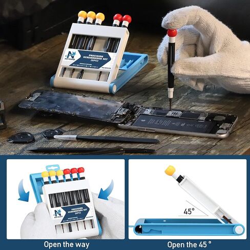 Cell Phone Repair Tool Kit for iPhone, Novoard 14pc Apple iPhone Screwdriver Set with 8 iPhone Tools, Magnetic Phillips, Pentalobe, Triwing, Standoff Screwdriver and Nut Driver for All iPhone Models in Saudi Arabia