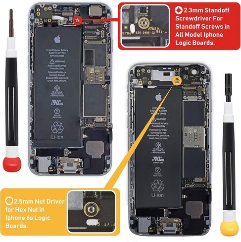 Cell Phone Repair Tool Kit for iPhone, Novoard 14pc Apple iPhone Screwdriver Set with 8 iPhone Tools, Magnetic Phillips, Pentalobe, Triwing, Standoff Screwdriver and Nut Driver for All iPhone Models in Saudi Arabia
