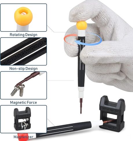 Cell Phone Repair Tool Kit for iPhone, Novoard 14pc Apple iPhone Screwdriver Set with 8 iPhone Tools, Magnetic Phillips, Pentalobe, Triwing, Standoff Screwdriver and Nut Driver for All iPhone Models in Saudi Arabia